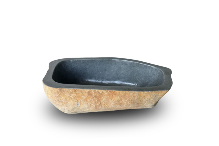 river rock bathtub