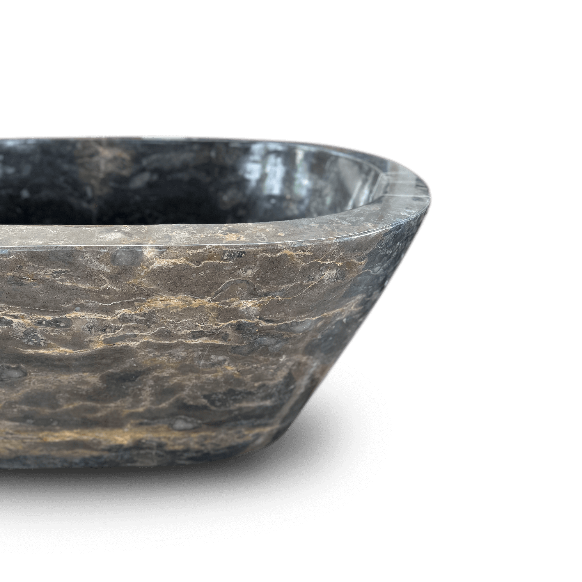 Black Marble Stone Bathtub