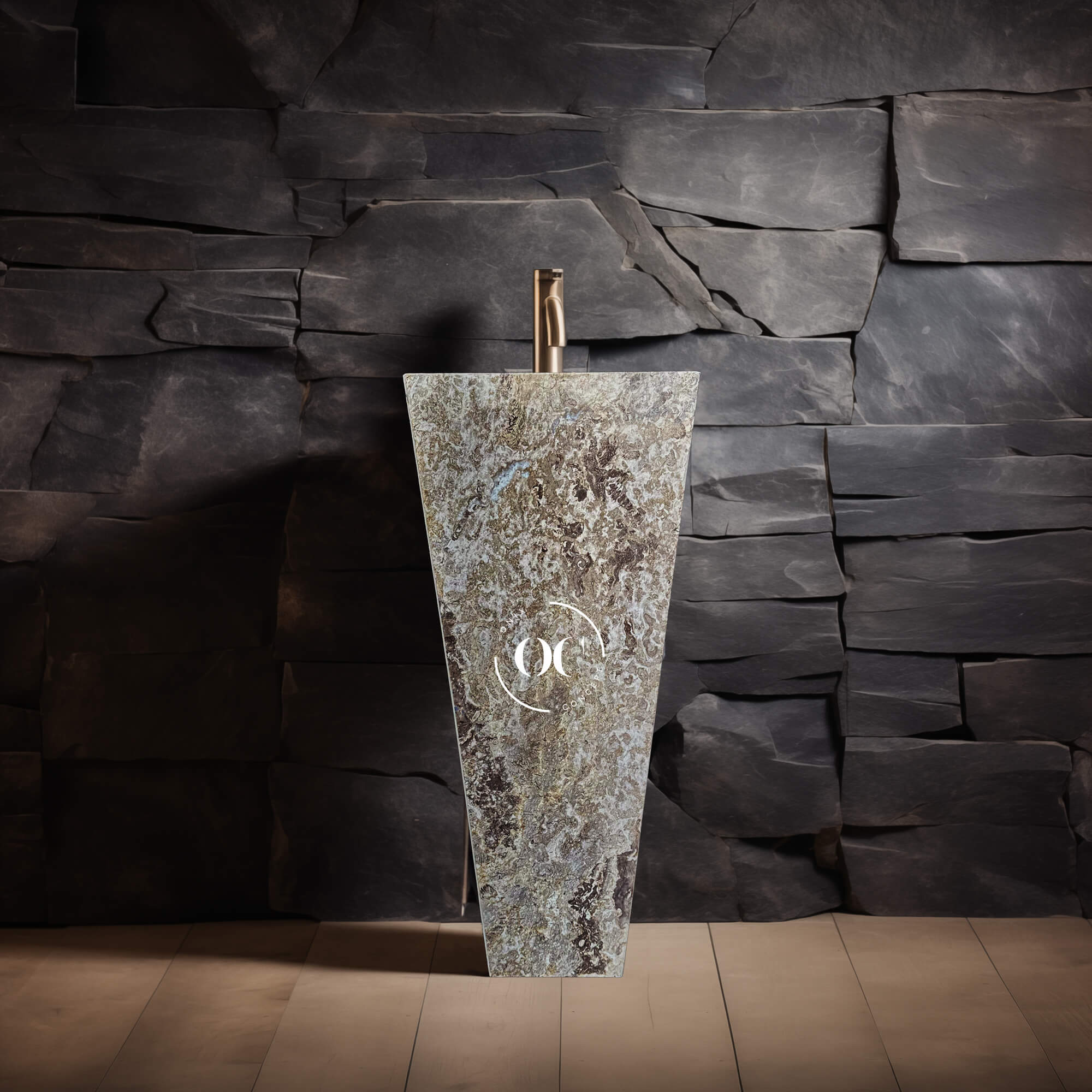 freestanding marble sink