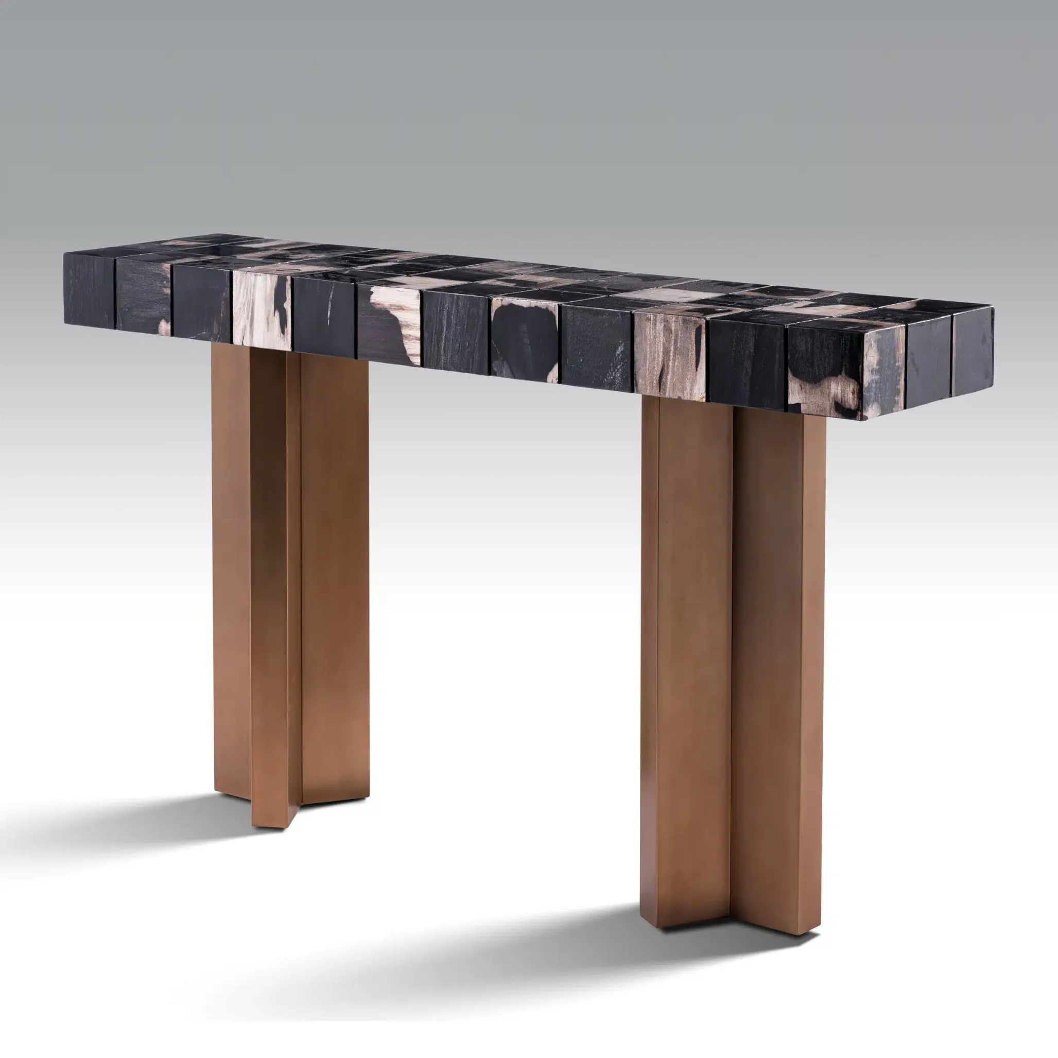 CONSOLE PETRIFFIED WOOD TABLE BY ONIX CONCEPT 614jpg